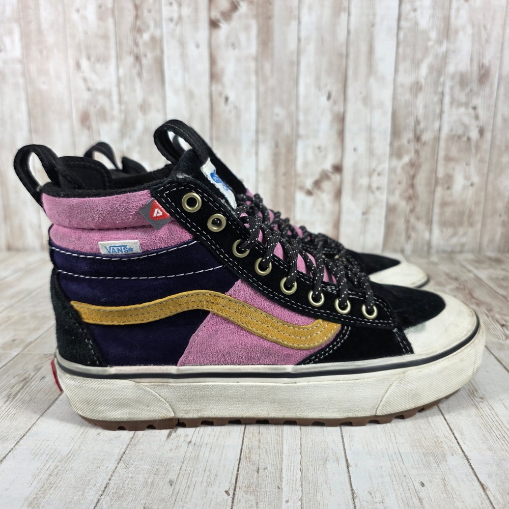 Vans Sk8 Hi MTE 20‎ Winterized Shoes Women's Pink Purple Black Gold Size 7